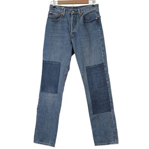 Levi's 501 Jeans Womens Size 27 x 32 Patchwork Button Fly